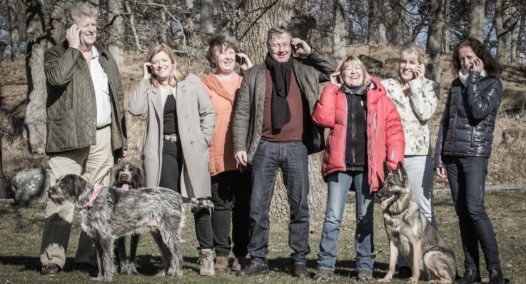 Gruppbild med Agrias telefonveterinärer.
