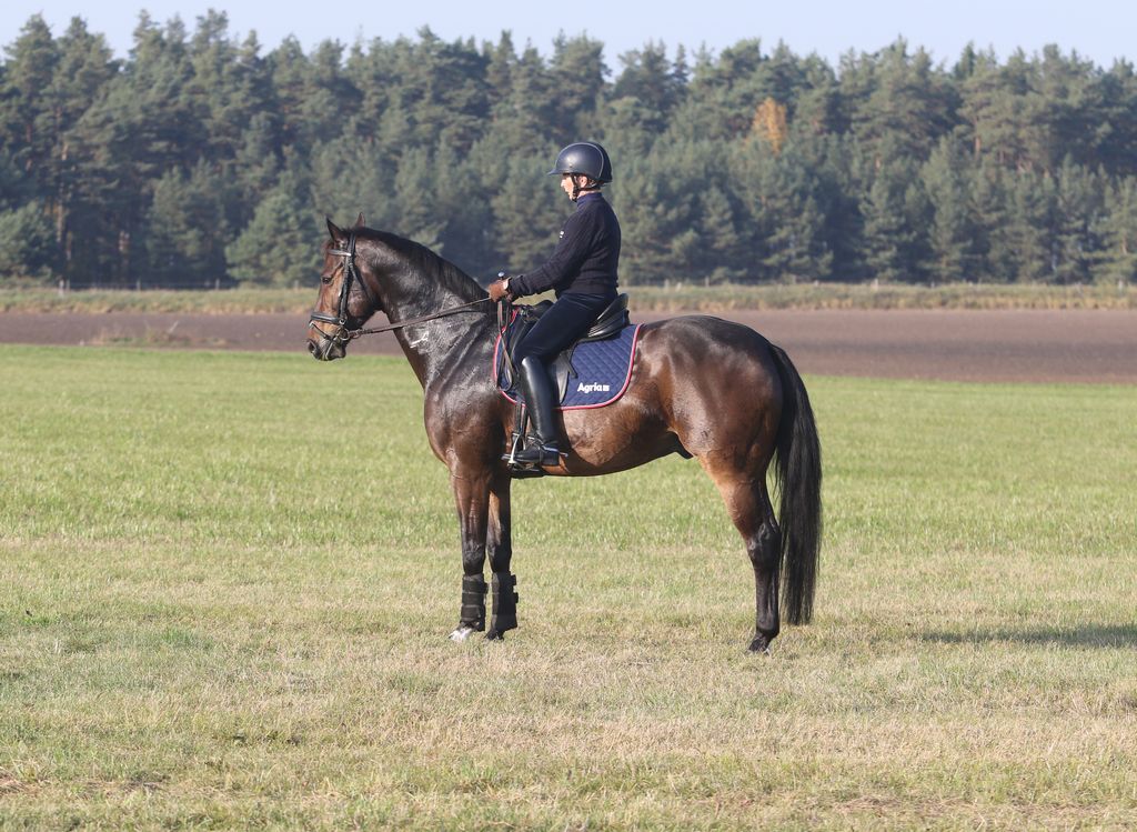Ulla Håkansson rider i naturen