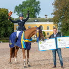 Victoria Almgren på One Direction, vinnare av Breeders Trophy för sexåriga hopphästar 2020.